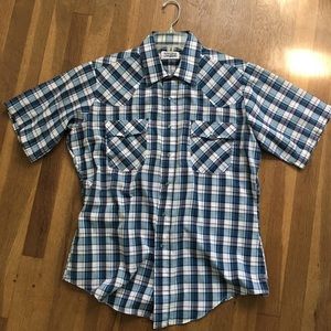 Vintage Levi’s short sleeve pearl snap Sz L